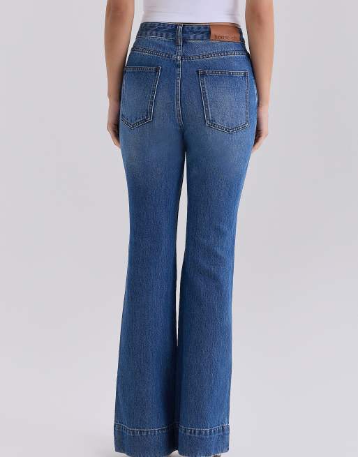 House of CB - The Flared jeans met hoge taille en medium wassing, 2 van 4