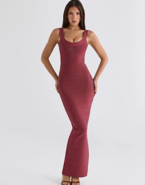 House of CB The og Bandage-Maxikleid in Cosmetic Pink - view 1