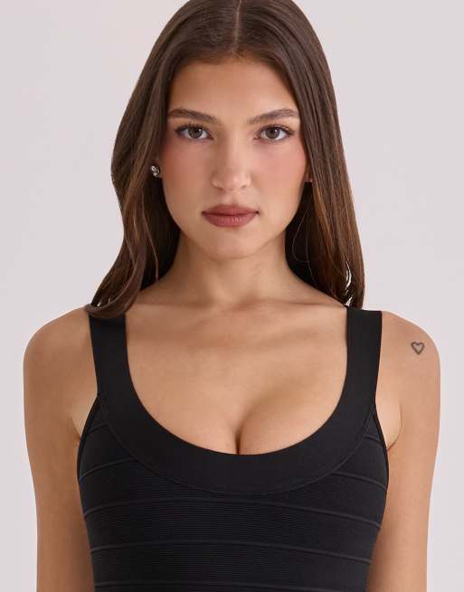 House of CB - The OG - Robe longue style bandage - Noir, 4 de 4