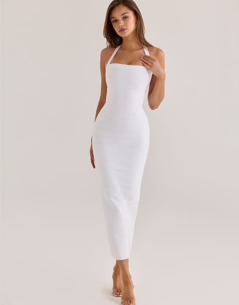House of CB - The Silhouette - Robe longue dos nu style bandage - Blanc pur - view 1