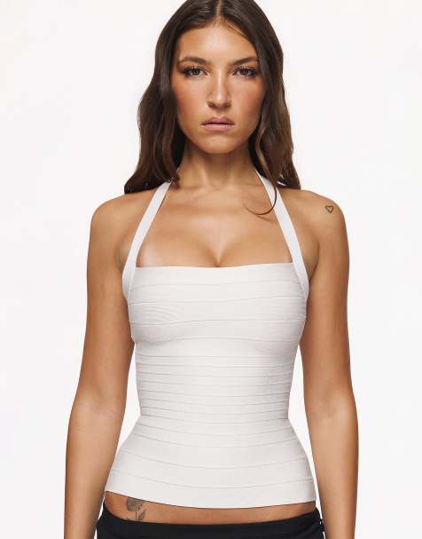 House of CB - The Silhouette - Top dos nu style bandage - Blanc pur - view 1