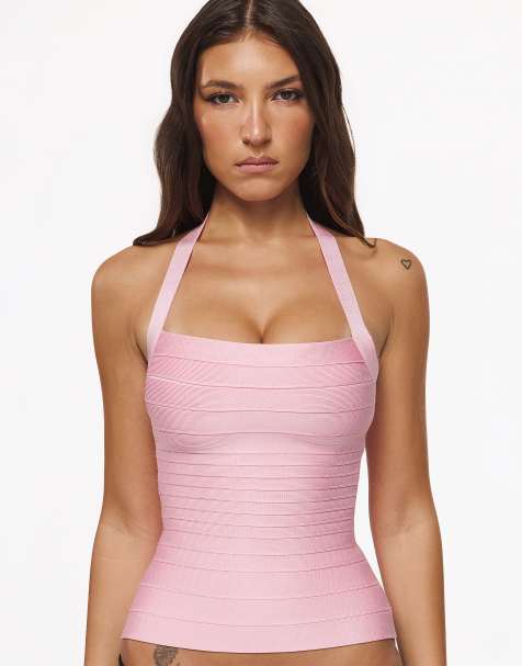 House of CB - The Silhouette - Top dos nu style bandage - Litchi - view 1