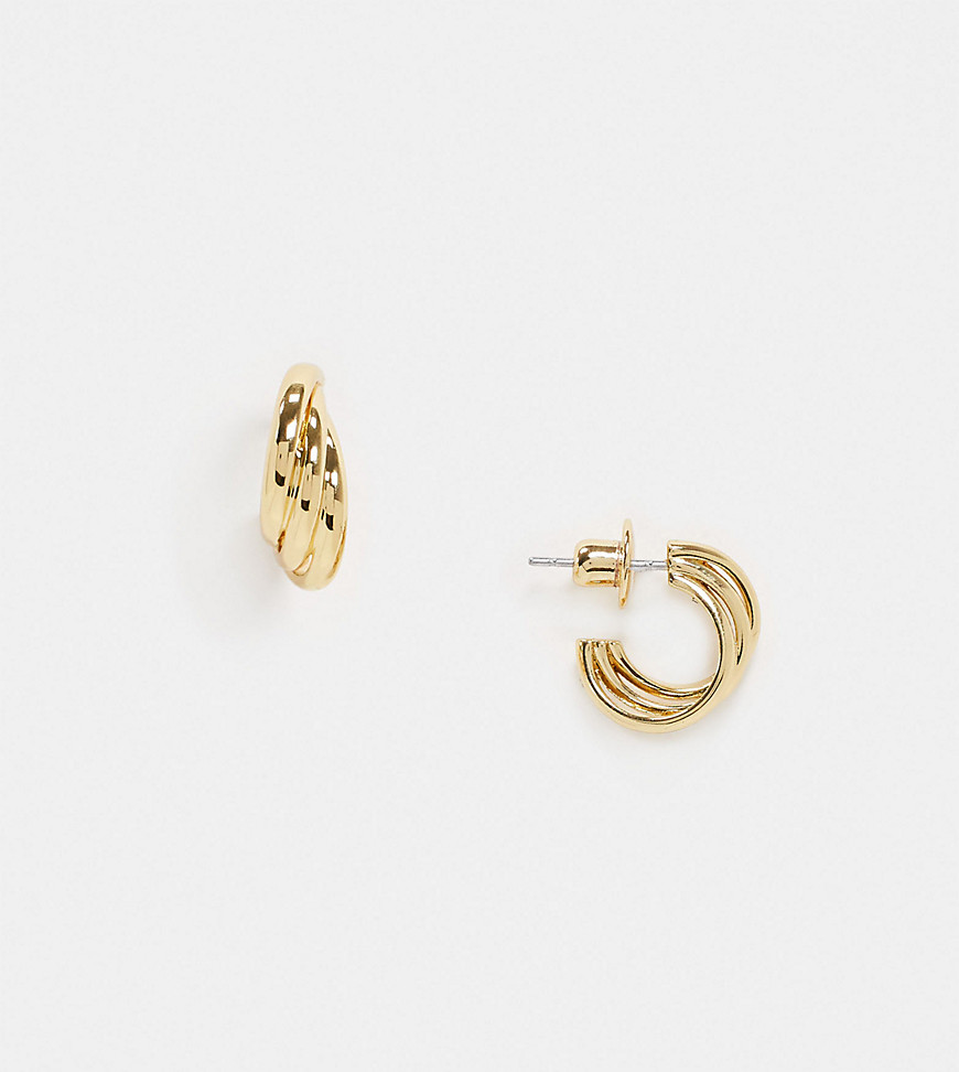 House of Freedom at Topshop earrings with twist hoop design in gold plate