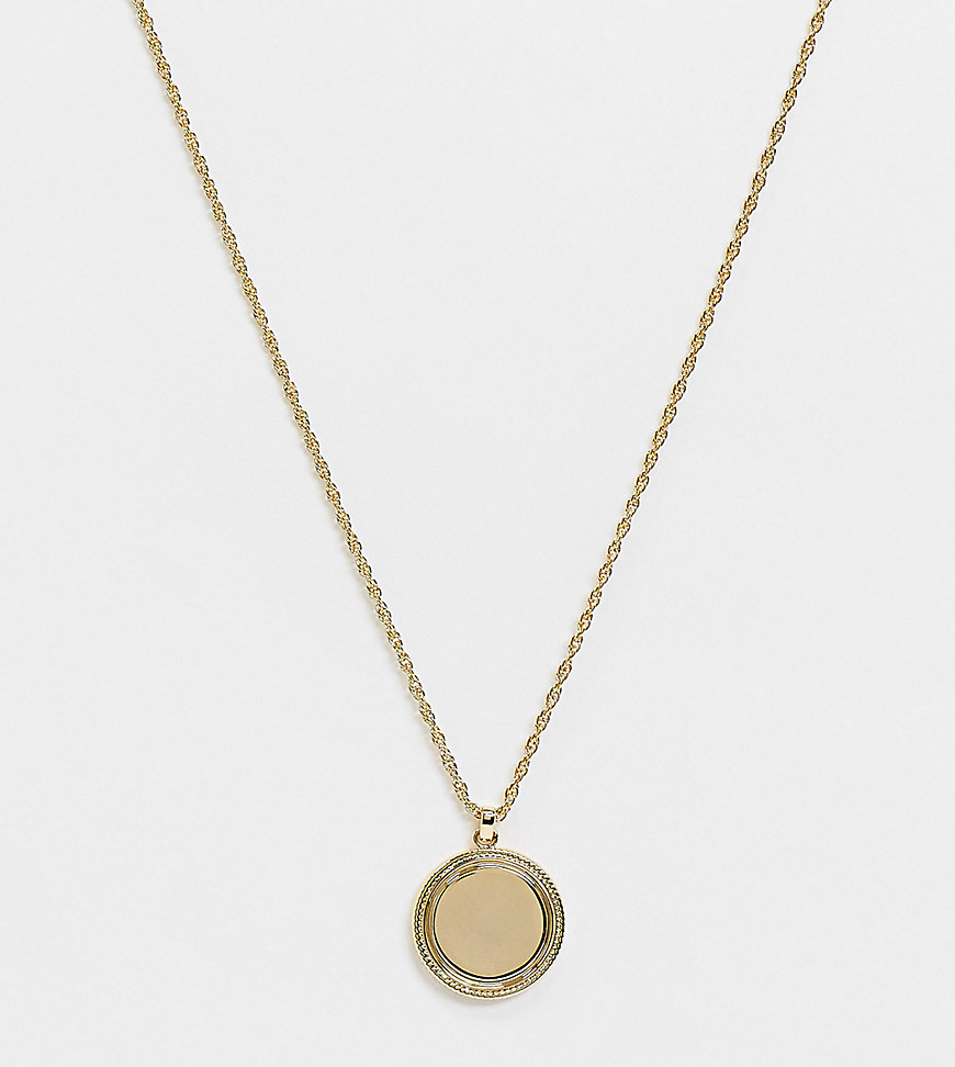 House Of Freedom Necklace With Circle Pendant With Pave In Gold Plate