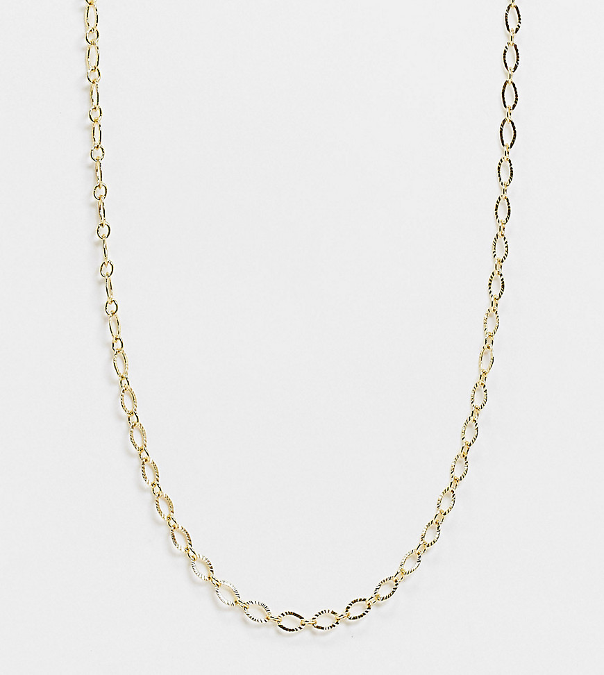 House Of Freedom Open Link Chain Necklace In Gold Plate