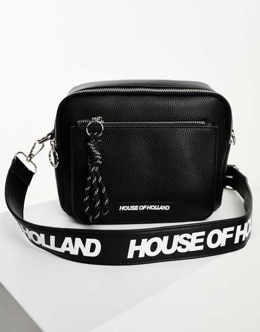 House of Holland black camera bag cross body