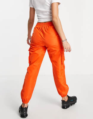 neon orange joggers