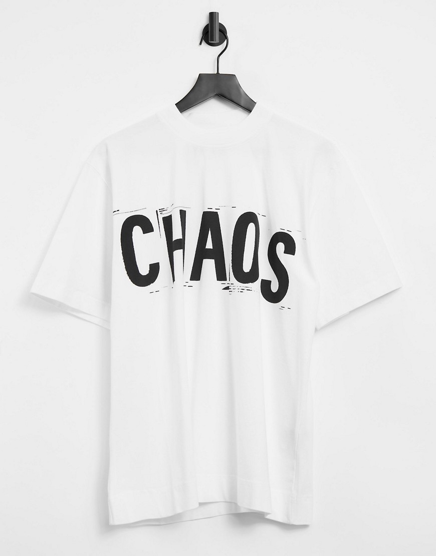 House of Holland – Chaos – Vit t-shirt i oversize