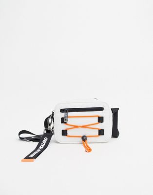 House of Holland Cross Body Bag With Rope Detail In Neon Orange-Multi
