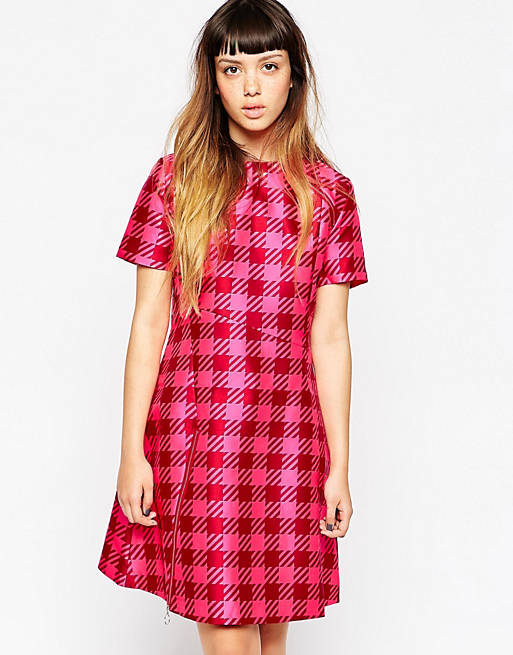 House Of Holland Gingham Panel Dress