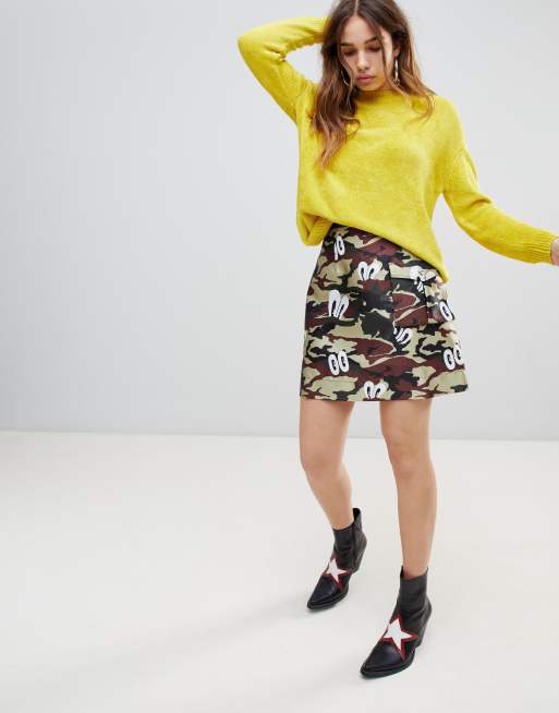 Asos camouflage outlet skirt