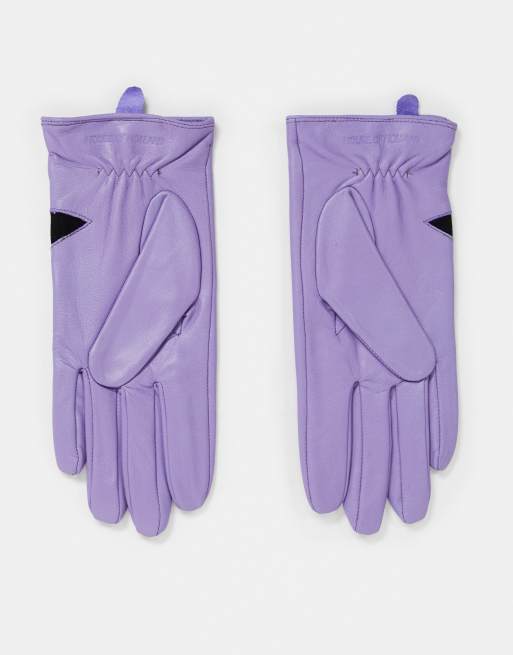 Lilac leather outlet gloves