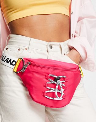 House of Holland logo bumbag in pink
