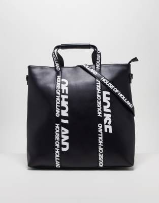 House of Holland logo tote bag in black