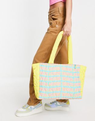 House of Holland logo tote in blue - ASOS Price Checker