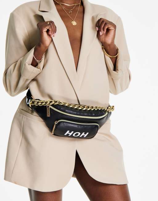 House of Holland - Marsupio nero con catenina