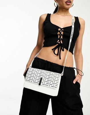 House of Holland printed bag in black with a chain strap