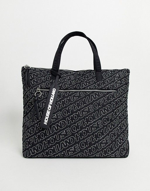 House Of Holland quilted tote bag