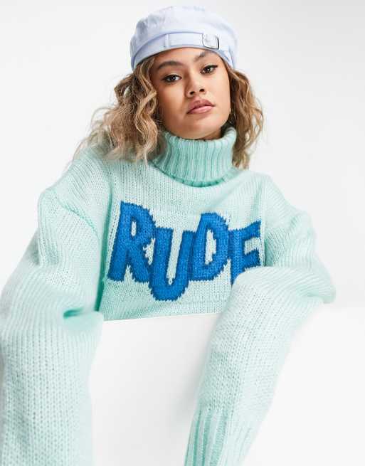 House Of Holland – Rude – Mintgrön tröja i oversize med polokrage