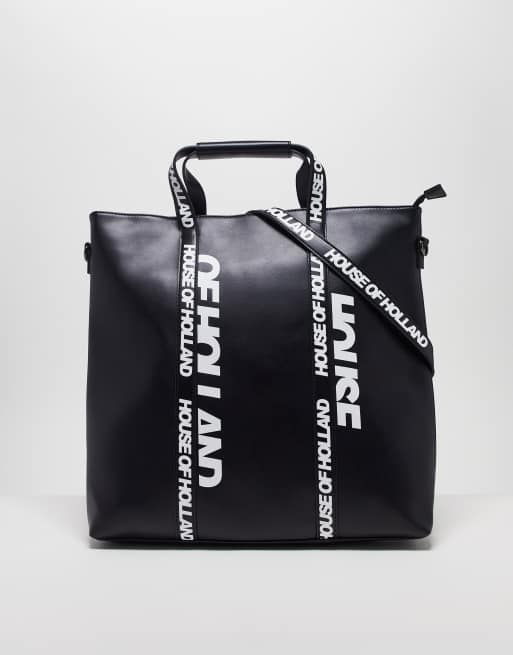 House of Holland - Sort tote-taske med logo