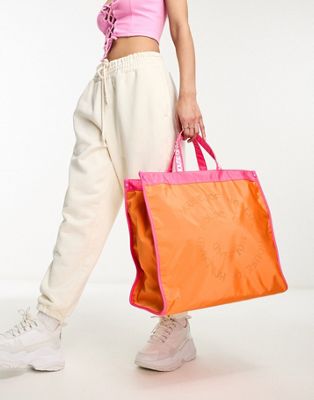 House of Holland tote with strap In multi colours