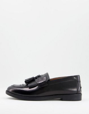 House of Hounds Archer loafers in black leather