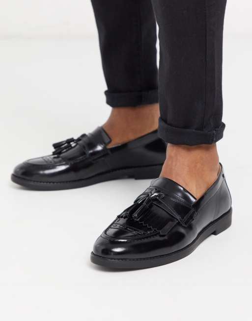 House Of Hounds Archer tassel loafers in black | ASOS