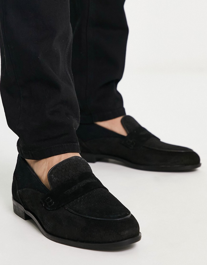 House of Hounds Clash loafers in black suede
