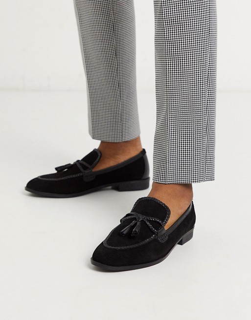 House of Hounds helix loafers in black suede