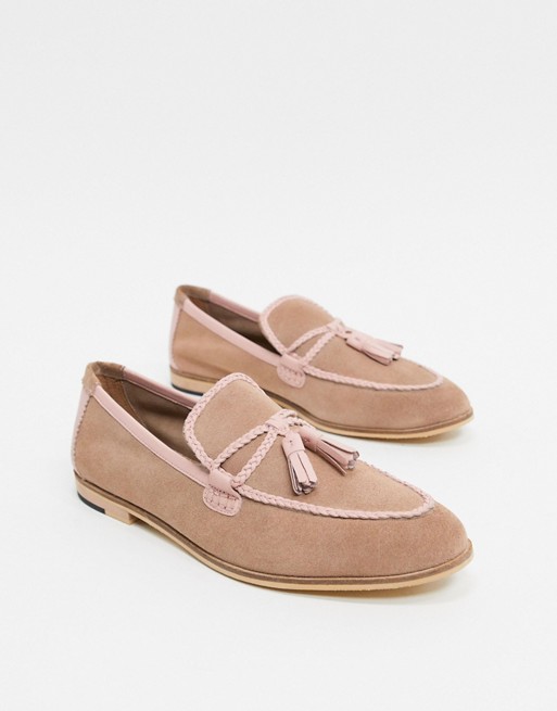 House of Hounds helix loafers in pink suede