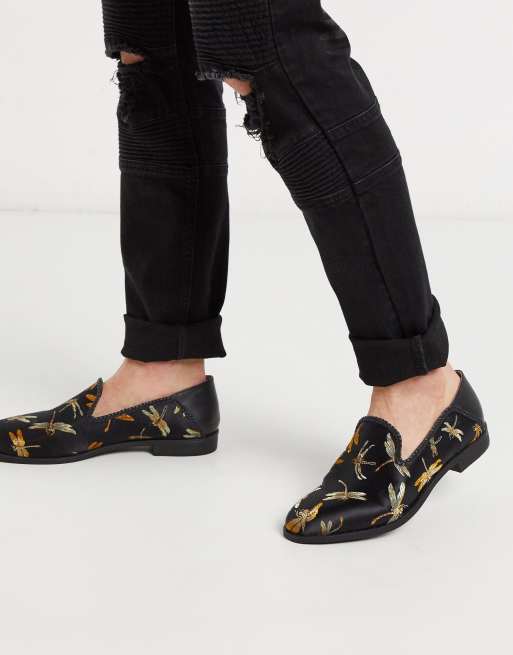 House of Hounds - Storm - Brokadeloafers med guldsmedeprint