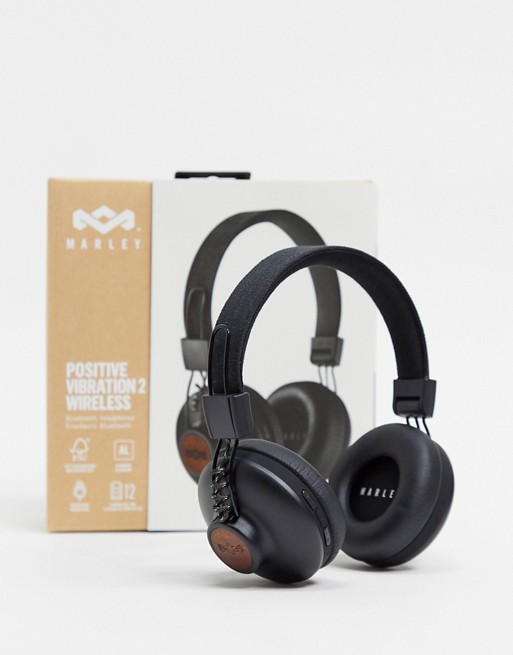 House Of Marley Positive Vibrations 2 wireless headphones in black