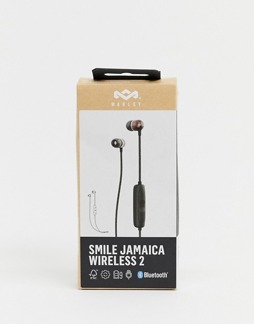 House of Marley Smile Jamaica Wireless 2 Earphones in Black