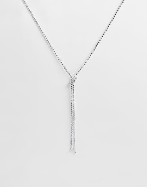 Drop necklace deals silver