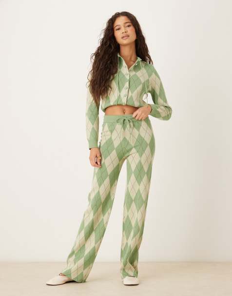 House of Sunny Argyle lounge set in matcha green - view 1