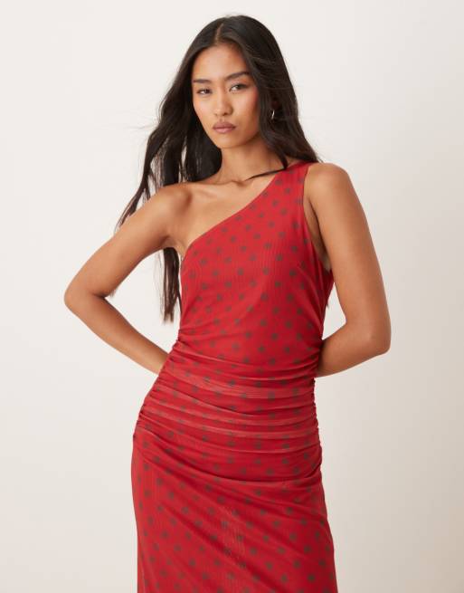 asos red polka dot dress ASOS DESIGN mini dress in red polka dots
