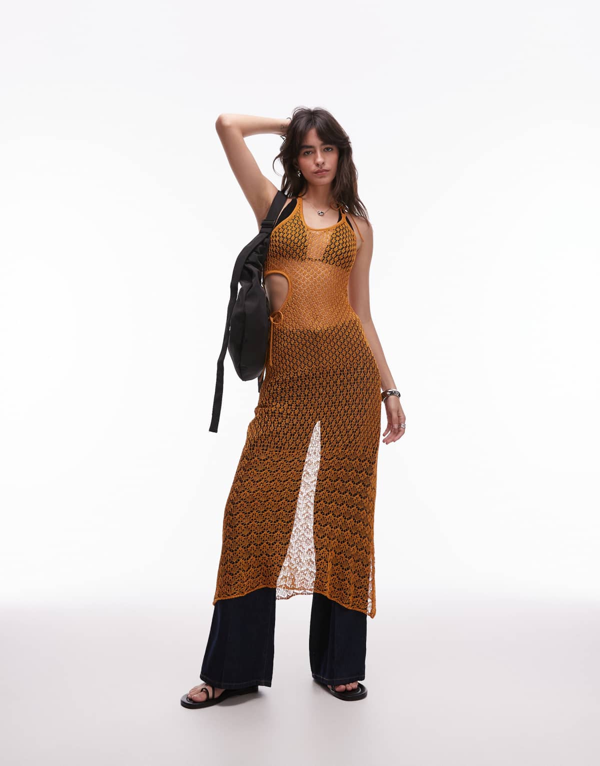 House of Sunny athena knit maxi dress in ember