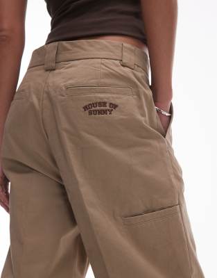 House Of Sunny Canvas Worker Wide Leg Pants