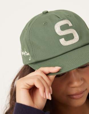 House Of Sunny Chain Stitch Cap In Green