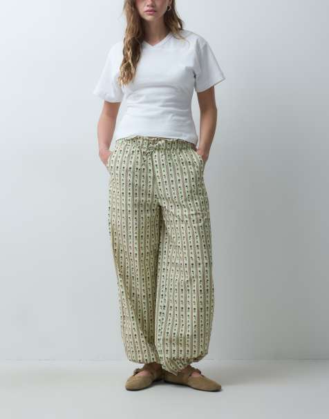 House of Sunny co-ord vintage rose co-ord pant in oat - view 1