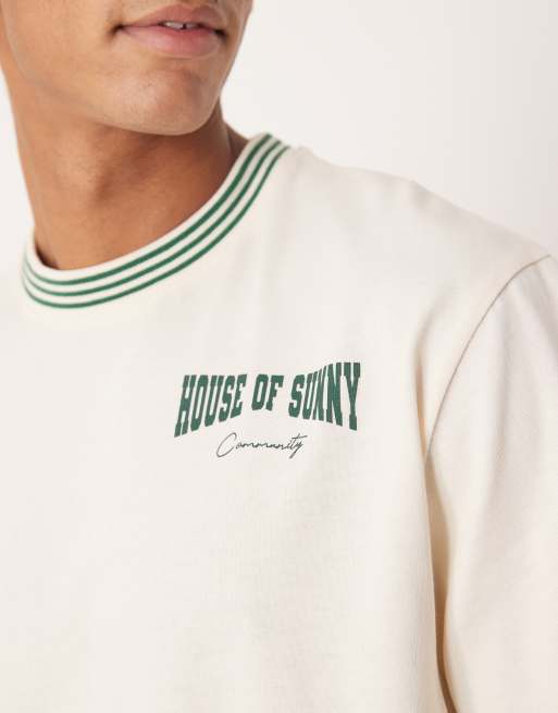 House of Sunny community oversized short sleeve tee in white, 5 of 5