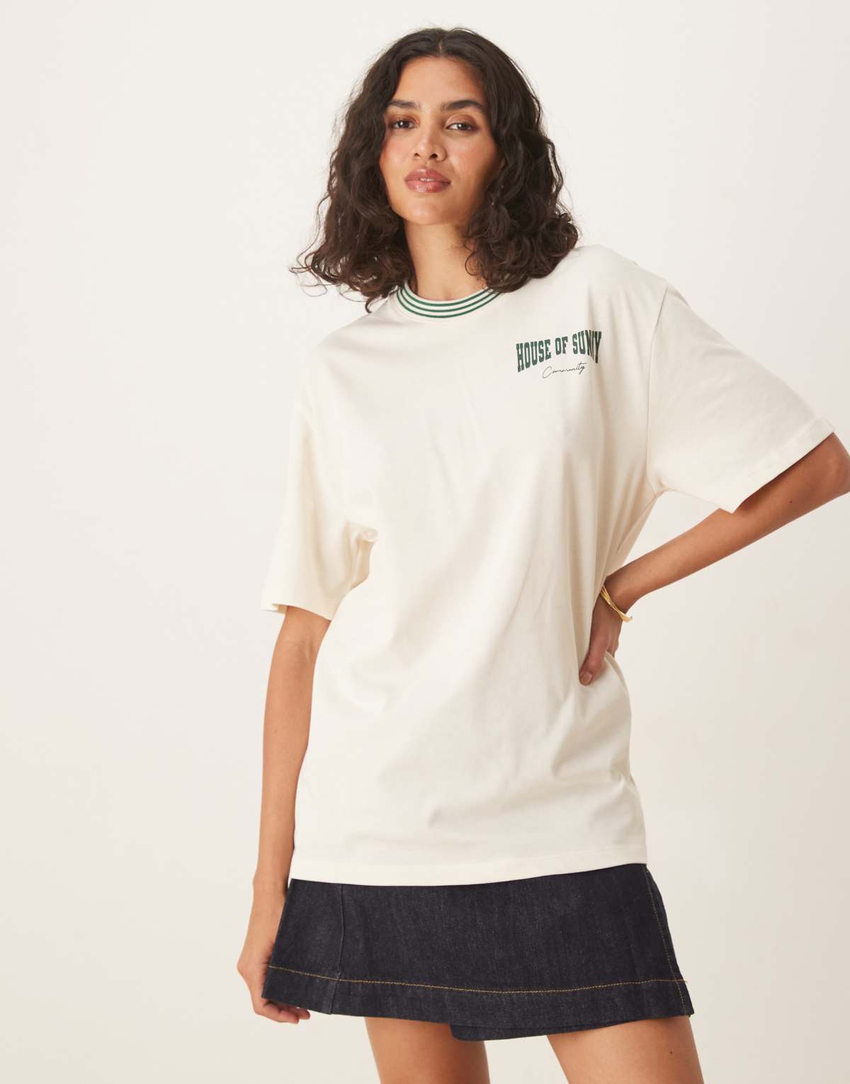House of Sunny community oversized t-shirt in off-white