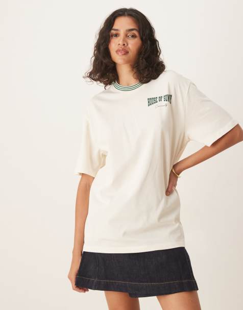 House of Sunny community oversized t-shirt in off-white