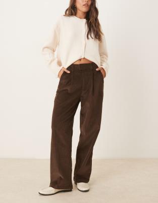 House Of Sunny Cord Straight Leg Pants In Animal Print