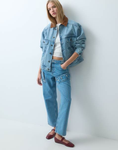 House of Sunny cowboy denim jeans in mid blue wash - view 1