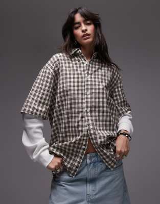 House Of Sunny Double Layered Check Shirt