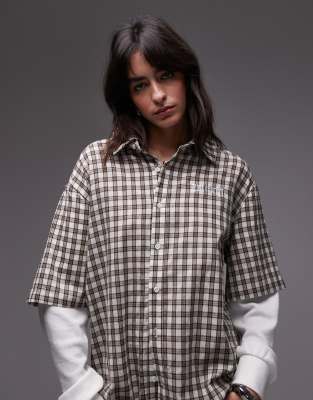 House Of Sunny Double Layered Check Shirt