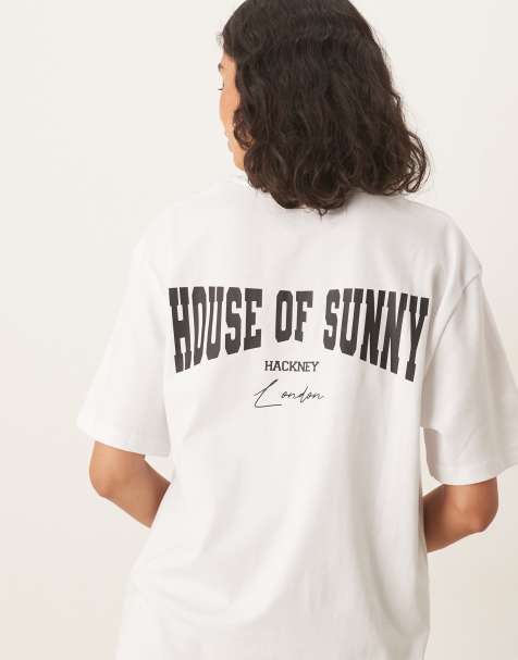 House of Sunny hackney logo oversized t-shirt in crispy white