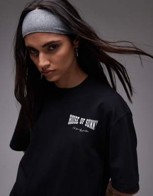 hackney logo oversized T-shirt in jet black