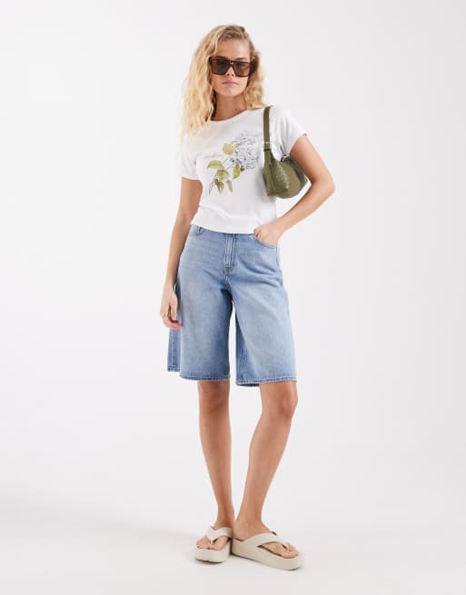 House of Sunny Hydrangea baby tee in white, 3 of 4